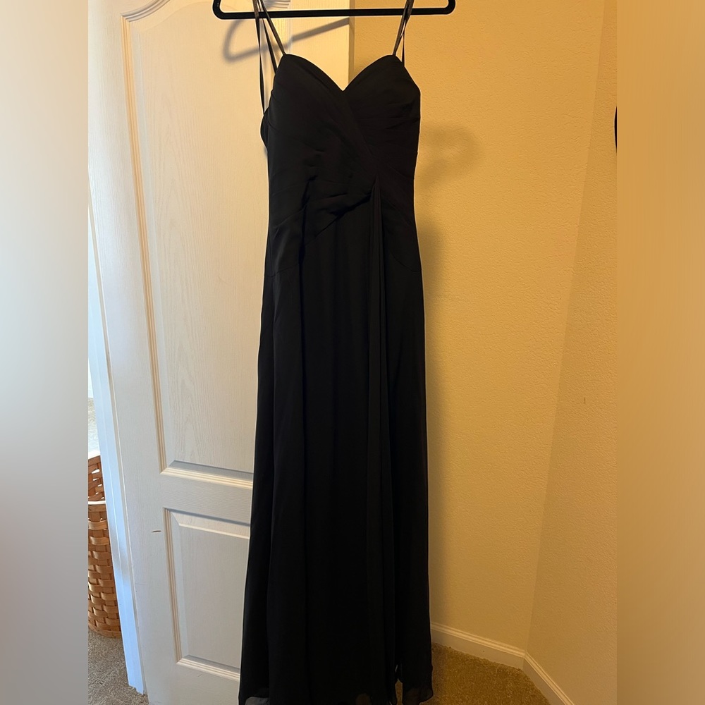 Strapless black chiffon inspired Angelina Jolie red carpet dress